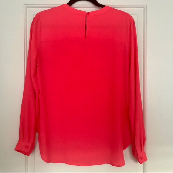 Hot Fuscia Keyhole Blouse - Picture 3 of 3